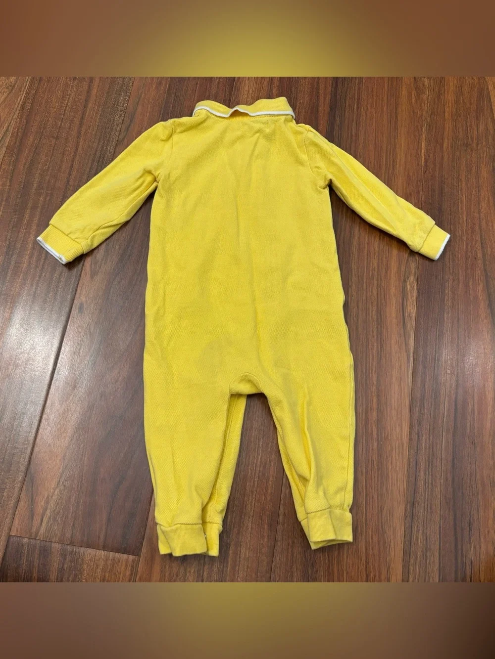 Ralph Lauren bright yellow long sleeve collared jumpsuit
